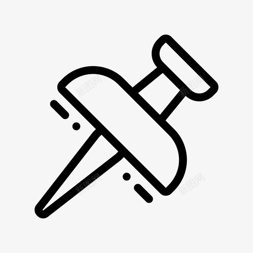图钉胸针文具svg_新图网 https://ixintu.com 图钉 胸针 文具