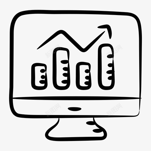 在线数据条形图增长图svg_新图网 https://ixintu.com 在线 数据 图表 条形图 增长 信息 统计 线图 图标 收集