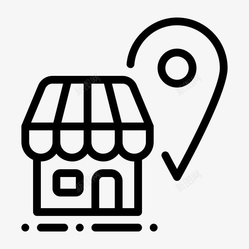 商店位置电子商务地点svg_新图网 https://ixintu.com 商店 位置 电子商务 地点