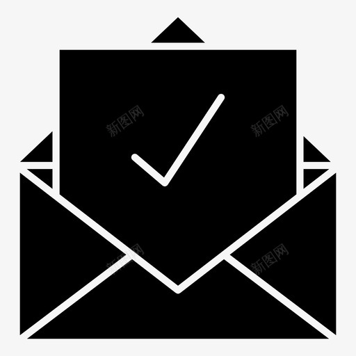 信件确认电子邮件svg_新图网 https://ixintu.com 电子邮件 信件 确认 消息 发送