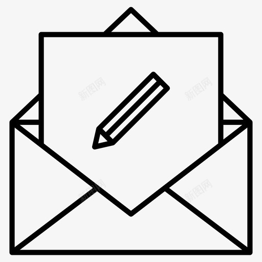 编辑电子邮件信封信息svg_新图网 https://ixintu.com 编辑 电子邮件 信封 信息