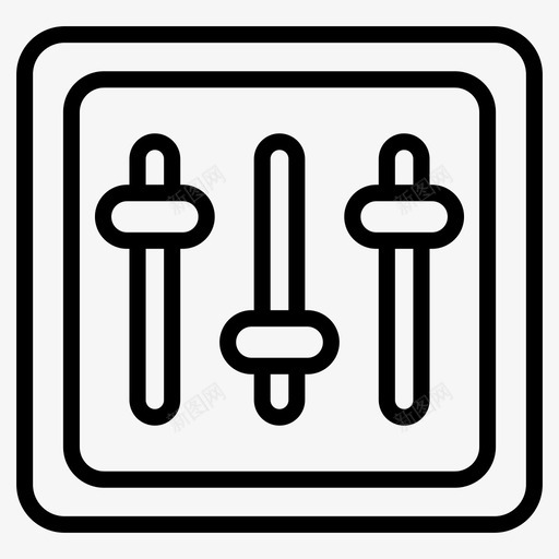 音量均衡器声音调节器声音控制器svg_新图网 https://ixintu.com 声音 音量 均衡器 调节器 控制器 设置 搜索引擎 优化 营销 线图 图标