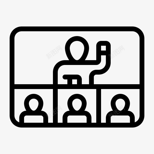 在线课堂学习教学svg_新图网 https://ixintu.com 在线课堂 学习 教学 视频会议