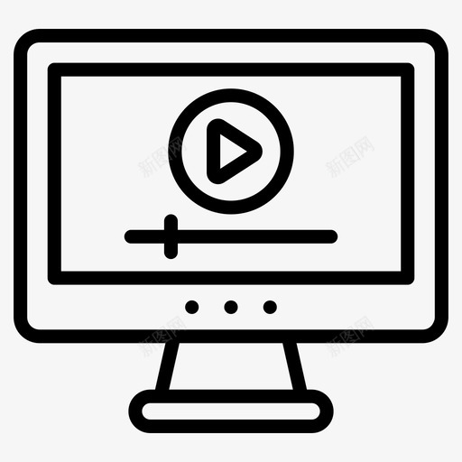 在线视频直播媒体播放器svg_新图网 https://ixintu.com 营销 在线视频 在线 视频直播 媒体播放器 多媒体 视频 搜索引擎 优化 线图 图标