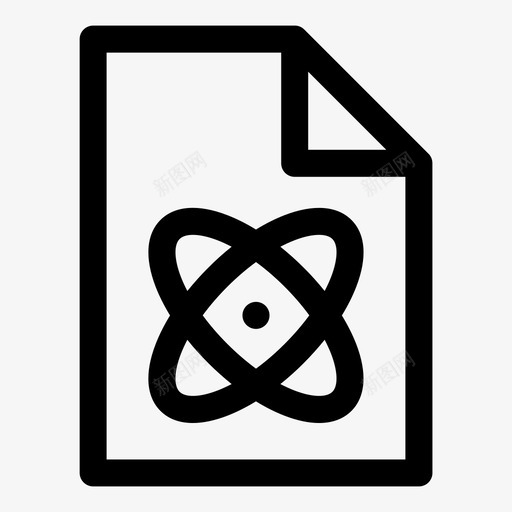 文件原子科学svg_新图网 https://ixintu.com 文件 原子 科学 简单 笔划