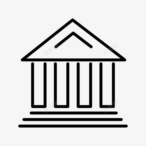 政府银行建筑物svg_新图网 https://ixintu.com 政府 银行 建筑物 地点 博物馆