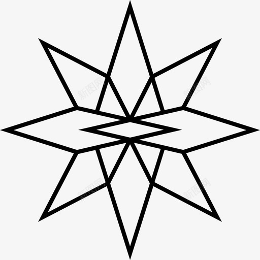 星饰冰圣诞节装饰svg_新图网 https://ixintu.com 星饰 冰星 饰冰 圣诞节 装饰 奖章 八角 八角形 轮廓