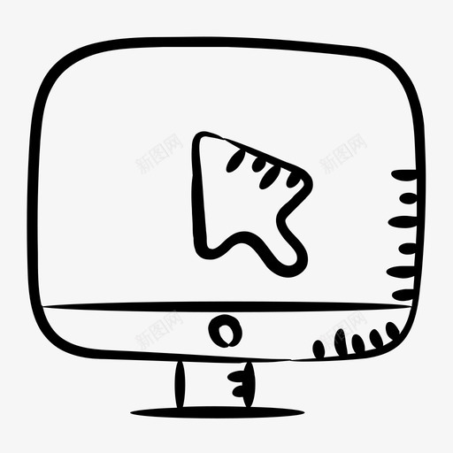 ppc计算机点击成本svg_新图网 https://ixintu.com 点击 计算机 成本 赚钱 付费 业务 线图 图标 收藏