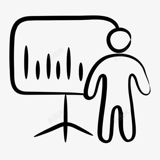员工演示业务演示演示svg_新图网 https://ixintu.com 演示 员工 业务 研讨会 线图 图标 集合