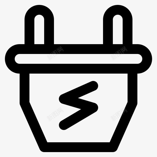 电插头生态电气svg_新图网 https://ixintu.com 插头 生态 电气 环境 电源 线图 图标