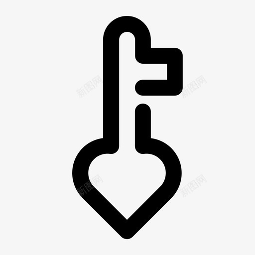 爱的钥匙心情人节svg_新图网 https://ixintu.com 爱的 钥匙 情人节 心情 线图 图标