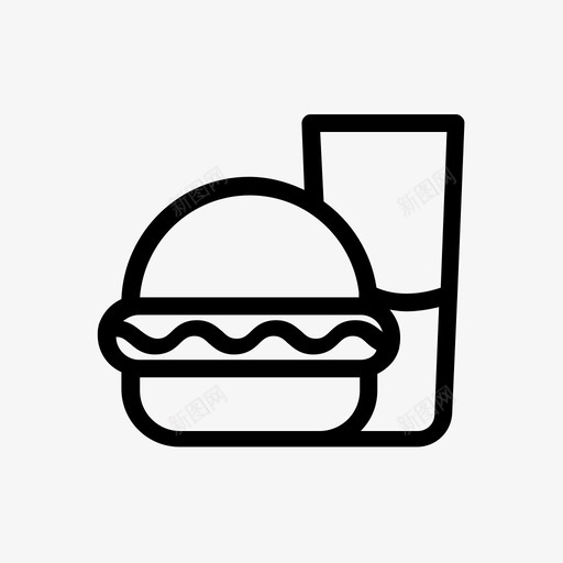 餐汉堡饮料svg_新图网 https://ixintu.com 汉堡 饮料 食物 玻璃 玻璃杯 杯水 图基孔 斋月 提纲