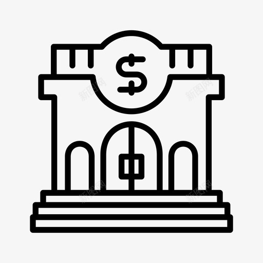 银行大楼金融svg_新图网 https://ixintu.com 银行 大楼 金融 研究所 货币 建筑