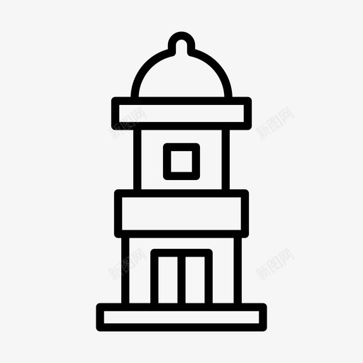 塔建筑物天文台svg_新图网 https://ixintu.com 建筑物 天文台 宝塔 了望台 建筑