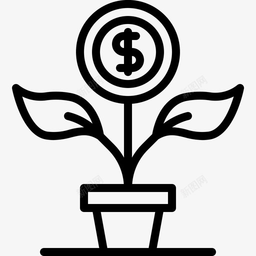 货币增长硬币货币svg_新图网 https://ixintu.com 货币 增长 硬币 植物