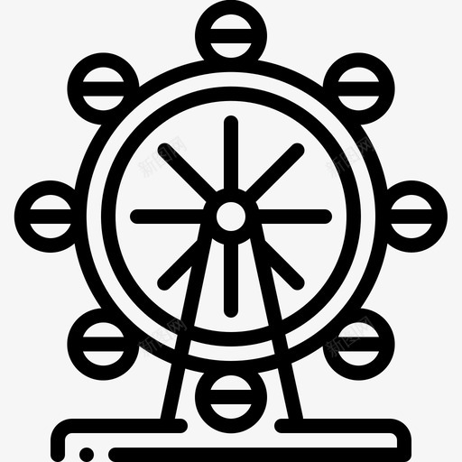 摩天轮游乐园大轮子svg_新图网 https://ixintu.com 摩天轮 游乐园 轮子 游乐场 假日 啤酒节