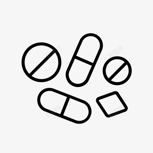 药片医生医院svg_新图网 https://ixintu.com 药片 医生 医院 药品 病人 常用 图标