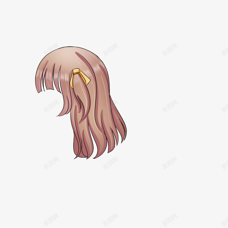 侧脸发型侧脸头发png免抠素材_新图网 https://ixintu.com 侧脸 发型 头发