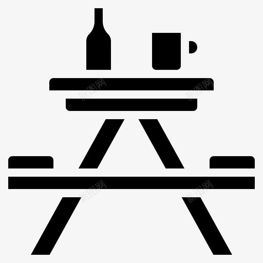野餐桌长凳野营桌svg_新图网 https://ixintu.com 野餐 餐桌 长凳 野营 啤酒节 雕文