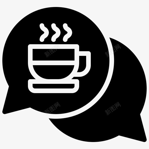 交谈聊天咖啡svg_新图网 https://ixintu.com 交谈 聊天 咖啡 饮料 马克 咖啡店 固体