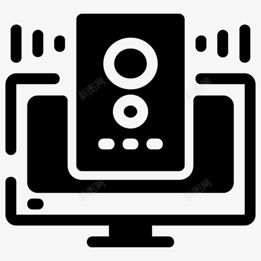 扬声器音频智能音响svg_新图网 https://ixintu.com 扬声器 音频 智能 电视 音响 实线