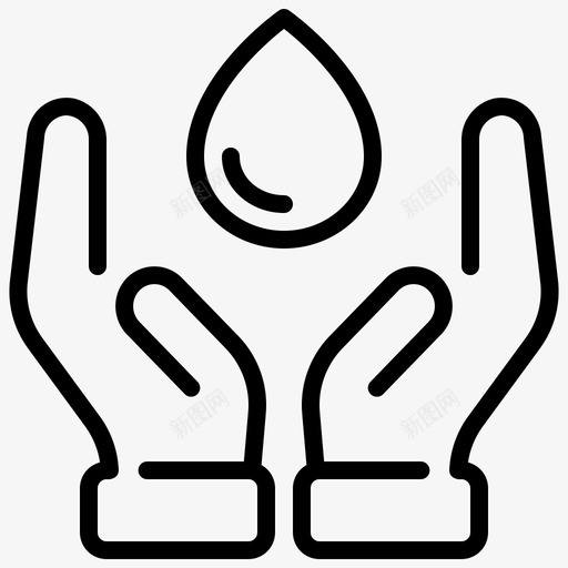 节水生态手svg_新图网 https://ixintu.com 节水 生态