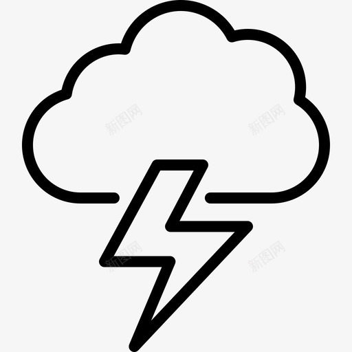 云雷预报风暴svg_新图网 https://ixintu.com 雷云雷 预报 风暴 天气预报