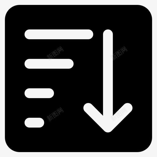 降序箭头向下箭头svg_新图网 https://ixintu.com 箭头 降序 向下 下载 排序 用户界面 图示