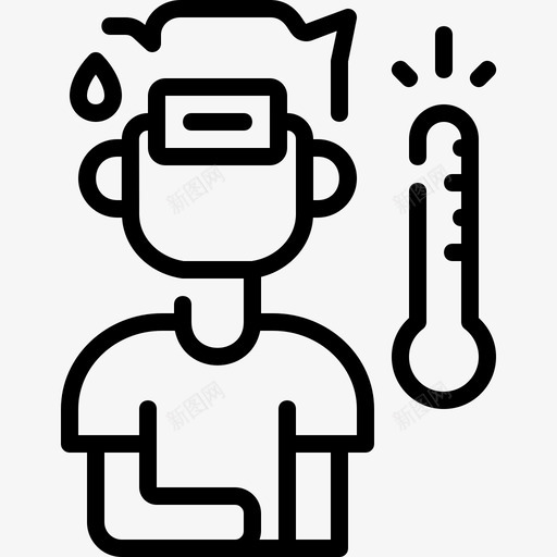 发热冠状病毒病svg_新图网 https://ixintu.com 冠状 病毒 发热 病体 体温 体温计