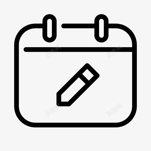 日历编辑约会日历日期和时间大纲svg_新图网 https://ixintu.com 日历 编辑 约会 日期 时间 大纲