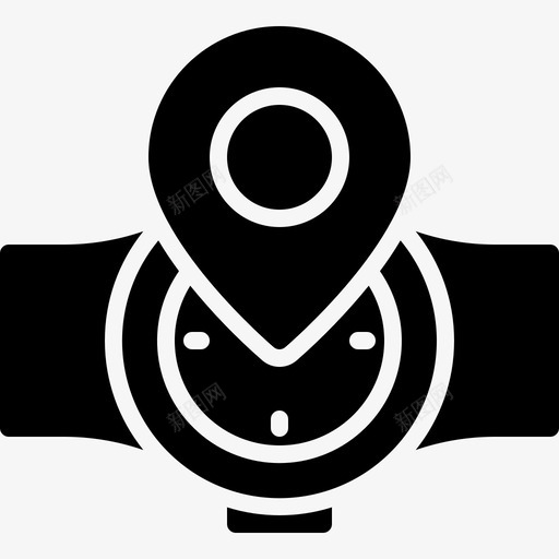 智能手表位置地图svg_新图网 https://ixintu.com 地图 智能 手表 位置 别针 腕表 导航