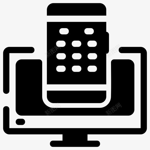 移动遥控器智能电视智能电视实线svg_新图网 https://ixintu.com 移动 遥控器 智能 电视 实线