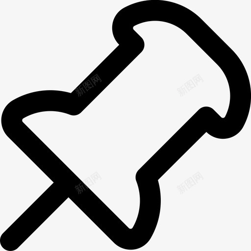 图钉连接安全别针svg_新图网 https://ixintu.com 图钉 连接 安全别针 用户界面 轮廓