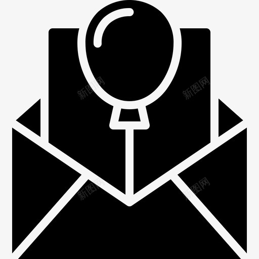生日请柬气球信封svg_新图网 https://ixintu.com 生日 请柬 气球 信封 问候 庆祝