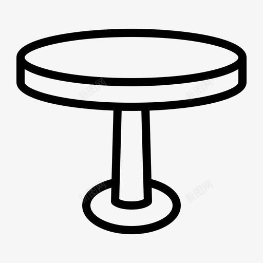 圆桌书桌家具svg_新图网 https://ixintu.com 圆桌 家具 书桌 室内 家居装饰 轮廓