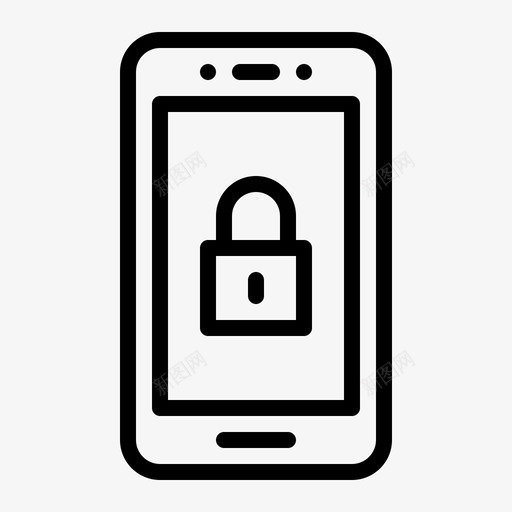 智能手机安全锁密码svg_新图网 https://ixintu.com 安全 智能 手机 密码保护 大纲