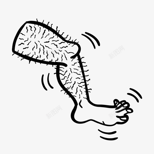毛腿脚腿毛svg_新图网 https://ixintu.com 波普 艺术 毛腿毛 腿脚 腿毛 动作 脚趾 手绘 元素