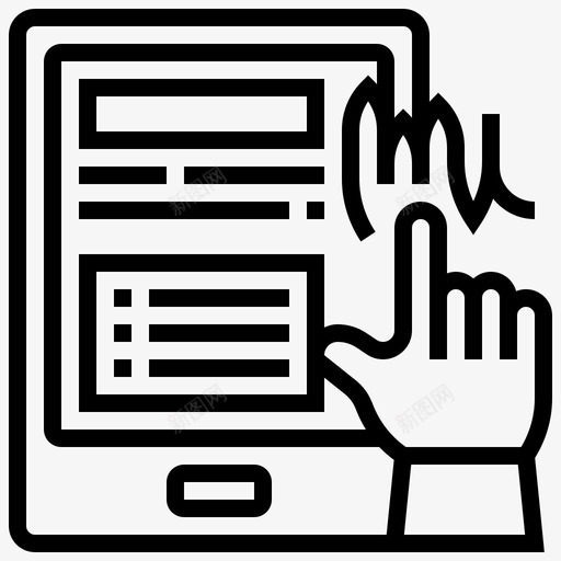 电子签名合同设备svg_新图网 https://ixintu.com 电子 签名 合同 设备 数码 商务 招聘