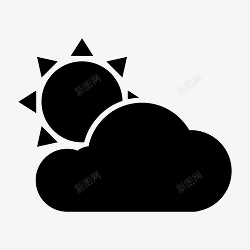晴天云天多云天气svg_新图网 https://ixintu.com 晴天 云天 多云 天气