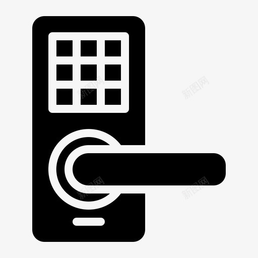 智能锁门旋钮svg_新图网 https://ixintu.com 智能 锁门 旋钮 智能家居 符号