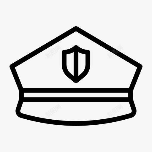 警帽警官安全大纲svg_新图网 https://ixintu.com 警帽 警官 安全 大纲