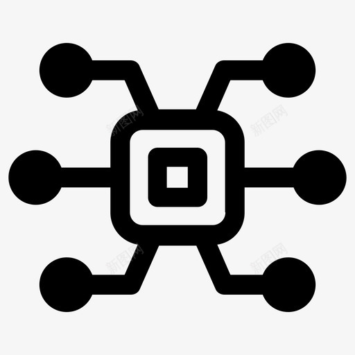 芯片连接数字svg_新图网 https://ixintu.com 芯片 连接 数字 数字网 网络 处理器 技术