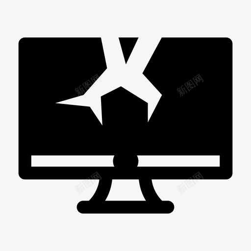 坏了的电脑崩溃错误的电脑svg_新图网 https://ixintu.com 电脑 坏了 了的 崩溃 错误