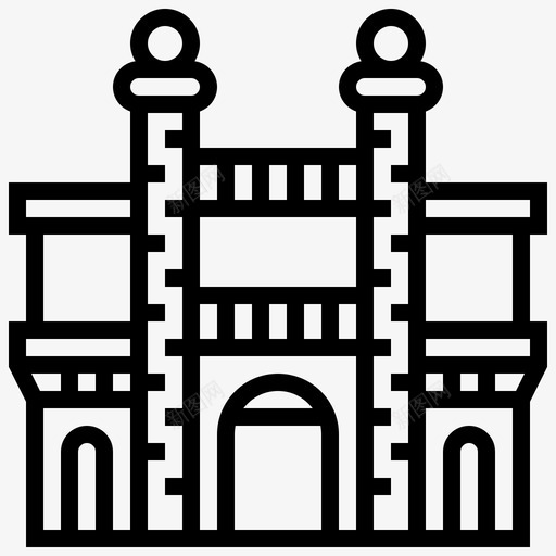 古建筑城堡门svg_新图网 https://ixintu.com 古建筑 城堡 门塔 建筑