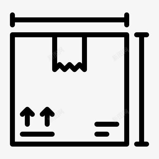 包装尺寸包装箱尺寸svg_新图网 https://ixintu.com 尺寸 包装 物流 包装箱 轮廓
