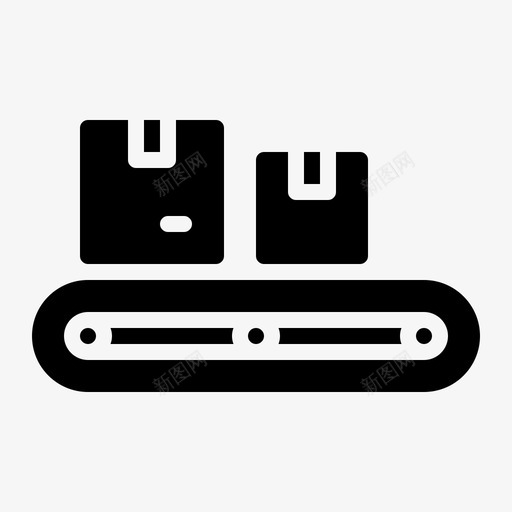输送机皮带箱子svg_新图网 https://ixintu.com 输送机 皮带 箱子 工厂 包装 包装物 物流 符号