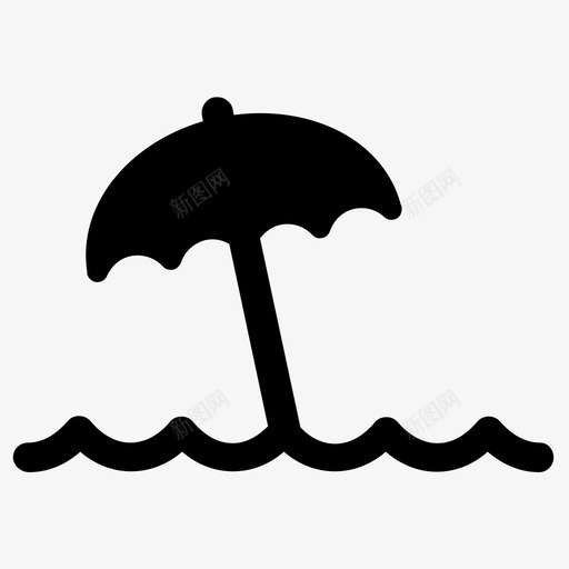 海滩度假海洋svg_新图网 https://ixintu.com 海滩 度假 海洋 旅游 雨伞