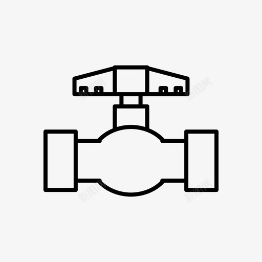 球阀截止阀水暖设备svg_新图网 https://ixintu.com 球阀 截止阀 水暖 设备 水管 管工