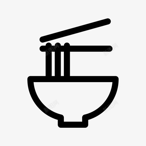面条亚洲的碗svg_新图网 https://ixintu.com 面条 亚洲 碗筷 筷子 食物 木豆 食品