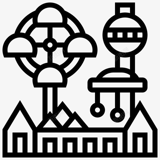 休闲公园游乐场摩天轮svg_新图网 https://ixintu.com 休闲 公园 游乐场 摩天轮 节日 城市 元素